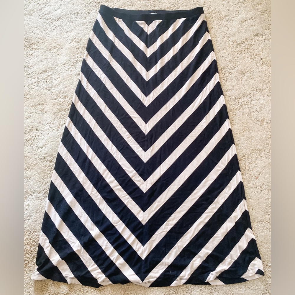 Striped Maxi Skirt-EUC